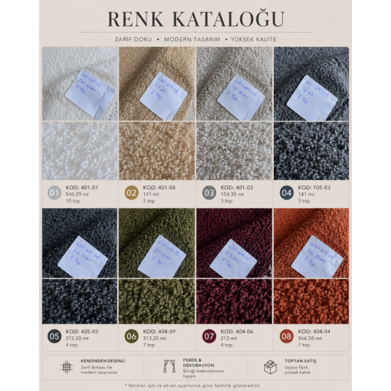 BUKLET DÖŞEMELİK KUMAŞ SERİSİ