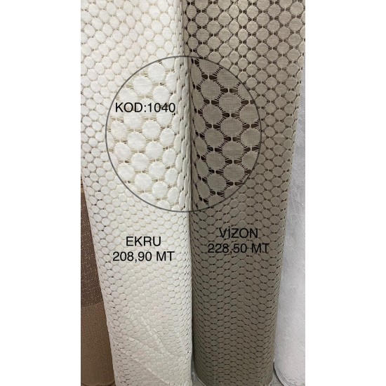 EKRU-VİZON TÜL PERDE (1040) EKRU-VİZON TÜL PERDE (1040)